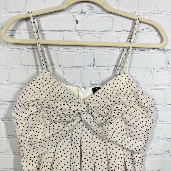 Lulus Jumpsuit Women Medium Ivory Polka Dot Wide Leg Loose Sweetheart Romantic - Picture 4 of 13